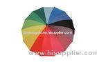 46 Inch Custom Printed Umbrellas , Rainbow 16K Strong Windproof Umbrella