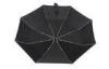 Black Automatic Folding Promotional Umbrella Color Change Logo For Packet