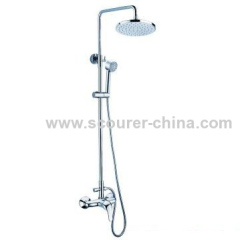 Wall Mounted Exposed Shower Faucet with Top Shower Kit