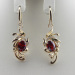 Gold Plated Silver Jewelry ,925 Silver Garnet Cubic Zircon Earrings