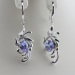 925 silver earring ,lavender cubic zircon Jewelry ,gemstone errings