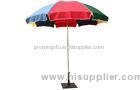 7.8ft Colorful Beach Sun Umbrella For Advertising Fiberglass Rib