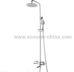 Chrome Wall Mounted Exposed Bath Shower Faucet with Shower Kit