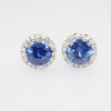 925 sterling silver earring blue topaz cubic zircon stud earrings