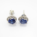 925 sterling silver earring blue topaz cubic zircon stud earrings