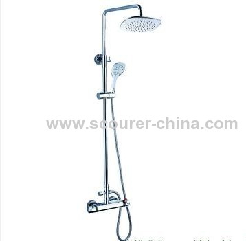 Wall Mounted Exposed Thermostatic Shower Faucet with Shower Kit