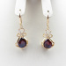 18K Gold Plated Silver Jewelry Created Garnet Silver Earrings