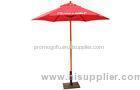 203cm Outdoor Patio Sunshade Umbrella With Deluxe Garden Wooden Parasol