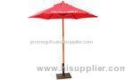 203cm Outdoor Patio Sunshade Umbrella With Deluxe Garden Wooden Parasol