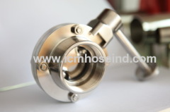 Stainless steel sanitary butterfly valves female thread