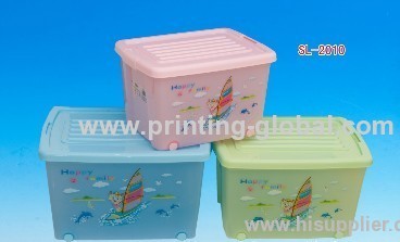 Heat transfer printing foils for toy storage box /Children toys collecting box