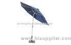 270cm Blue Outdoor Patio Umbrella Aluminium With Crank For Company