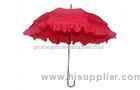 Luxury Wedding Parasol Umbrellas , 46 Inch Red Personalized Umbrella
