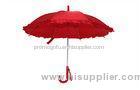 Outdoor Kids Rain Umbrellas / 17 Inch Red Personalized For Children
