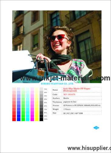 170mic Anti-slip Matte PP Paper