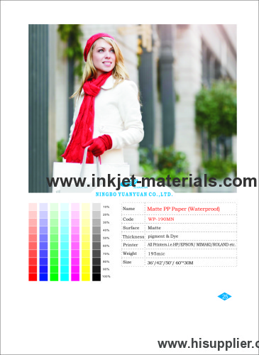 Waterproof Matte PP Paper