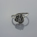 925 sterling silver ring,clear cubic zircon hear silver ring