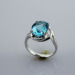 925 Silver Jewelry ,Fashion Sterling Silver Blue Topaz Cubic Zircon Ring