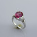 925 Silver Jewelry Oval Cut Created Ruby Ring,Fashion Gemstone Ring