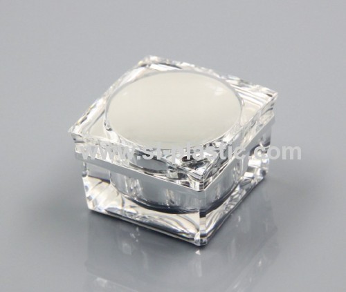 50g Anti-Wrinkle Cream Jars, silvery square Cosmetics container