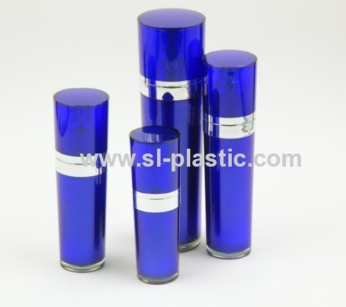 120ml, 50ml,30ml,15ml blue plastic cosmetics acrylic lotion bottles,