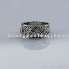 Designer Silver Jewelry,925 Silver Pave Clear Cubic Zircon Engagement Ring
