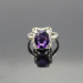 925 Silver Jewelry Garnet Cubic Zircon Ring