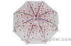 Clear PVC Colorful Umbrella , 42 Inch Elegant SPF Skin Protection