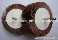 Aluminium oxide flap wheel with shaft