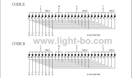 Dreistelligen 0,39 (10mm) gemeinsame Anode Segment-LED-Display weiß 7