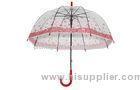 42 Inch Arc Customized Clear Dome Umbrella With Apollo Straight Silk Screen