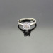 Fashion 925 Silver Ring Clear Cubic Zircon Diamonds Engagement Ring