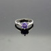 Sterling Silver Ring,925 Silver Amethyst Cubic Zircon Ring