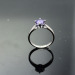 Sterling Silver Ring,925 Silver Amethyst Cubic Zircon Ring