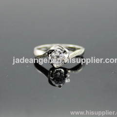 925 Silver Clear Cubic Zircon Engagement Ring
