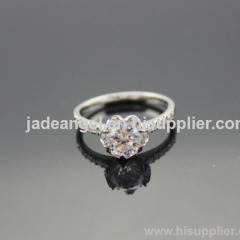 Fashion Jewelry Solid Silver Cubic Zircon Diamonds Ring