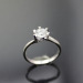 Fashion Sterling Silver Clear Cubic Zircon Engagement Ring