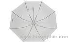 23 Inch POE Straight Clear PVC Umbrella , Metal Auto Open Umbrella
