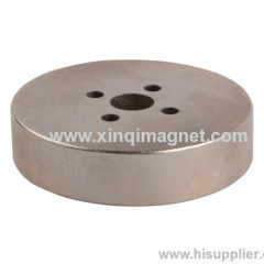 Neodymium Iron Boron Big Disk Magnet Ring Magnet Nickle Plating Permanent N40 Grade