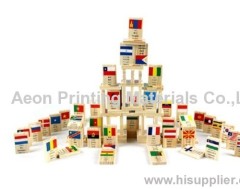 Heat transfer printing foils for children beach domino toy /Children toys