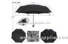 42 Inch Arc Sunshade LED Light Umbrella , 3 Folding Safety LED Handle