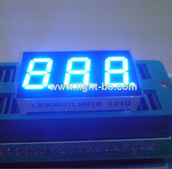 3-stellige 10,16 mm (0,4 ") in 7-Segment-LED-Displays Abmessungen Schaltung diagarm, Stift aus.