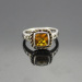 Designer Silver Jewelry ,925 Silver Citrine Cubic Zircon Ring