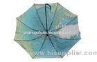 42 Inch Green Long Handle Umbrella For Unisex Outdoor , Arc World Map