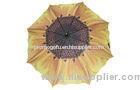 Fashion Yellow Rain Umbrellas / 23 Inch Corporate Sunflower Printing