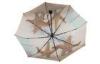 Colorful Heat Transfer Umbrella , Sunshade Folding Windproof For Lady