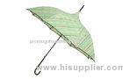 Luxury Green Heat Transfer Umbrella , 46 Inch Arc Dome Pongee Fabric