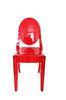 Louis Ghost Modern Plastic Chairs For Wedding , Red Armless Leisure
