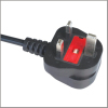 BS1363A power cord, UK flexible cord power cables with fused plug