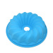 big skyblue silicone bundt cake bakeware mouls